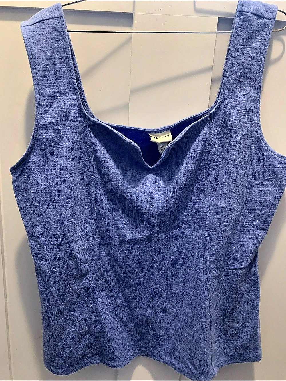 Ava & Viv Light Blue Tank Top Size 2X